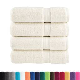 Berkfield Home Premium Hand Towels SOLUND 4 pcs Cream 50x100 cm 600 gsm
