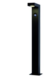 Lucide 'TEXAS' Non Dimmable Stylish Motion Sensor Outdoor LED Bollard Light in Black
