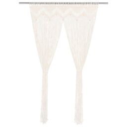 Berkfield Home Macrame Curtain 140x240 cm Cotton in Cream