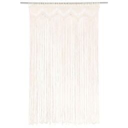 Berkfield Home Macrame Curtain 140x240 cm Cotton in Cream - thumbnail 2