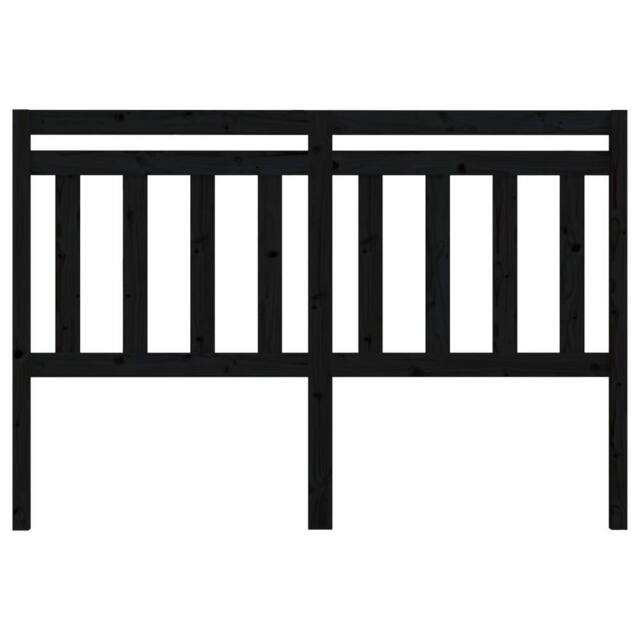 Berkfield Home Beautiful Bed Headboard Black 166x4x100 cm Solid Wood Pine - Size: 166 x 4 x 100 cm - image 1