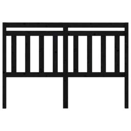 Berkfield Home Beautiful Bed Headboard Black 166x4x100 cm Solid Wood Pine - Size: 166 x 4 x 100 cm - thumbnail 1