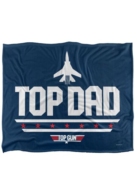 TOP GUN Top Dad Silky Touch Super Soft Throw Blanket 152 X 127 cm in White - image 1
