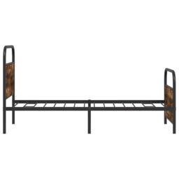 Berkfield Home Bed Frame Without Mattress 107x203 cm Smoked Oak Engineered Wood in Brown - thumbnail 6