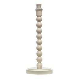 First Choice Lighting Bobbin - Ivory Lamp with Sage Green Cotton Shade in White - thumbnail 2