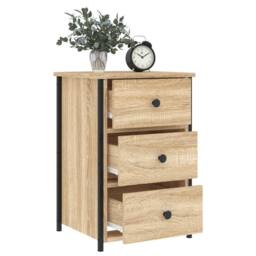 Berkfield Home Bedside Cabinet Sonoma Oak 40x36x60 cm Engineered Wood in Brown - Size: 40 x 36 x 60 cm - thumbnail 4