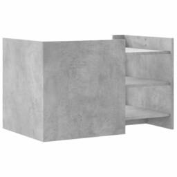 Berkfield Home Coffee Table Concrete Grey 80x50x50 cm Engineered Wood - Size: 80 x 50 x 50 cm - thumbnail 6
