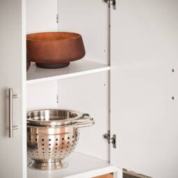 SoBuy Mobile Kitchen Island - Natural Wood Top Farmhouse in White - thumbnail 9