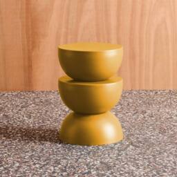 sweeek Side table, end table, bedside table metal Ø32 x H46.5cm in Mustard - thumbnail 8