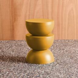 sweeek Side table, end table, bedside table metal Ø32 x H46.5cm in Mustard - thumbnail 6