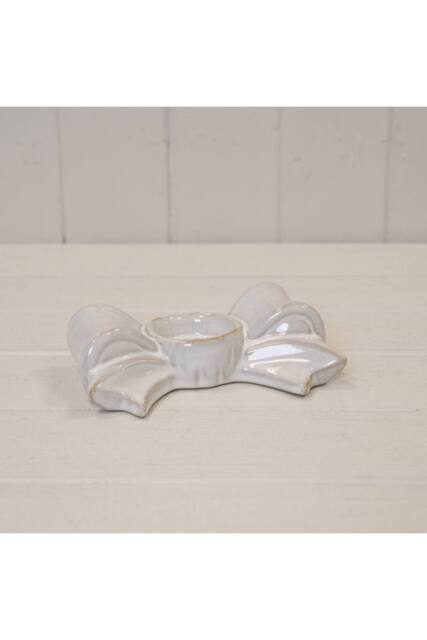 KDMD Natural Ceramic Bow Candle Holder - image 1