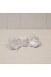 KDMD Natural Ceramic Bow Candle Holder - thumbnail 2