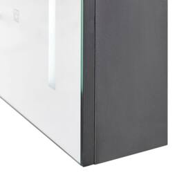 Wyld and Coco Mirror Cabinet Black Glass with LED 40 x 60 cm - thumbnail 8