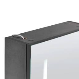 Wyld and Coco Mirror Cabinet Black Glass with LED 40 x 60 cm - thumbnail 6
