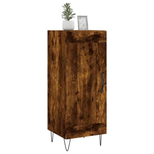 Berkfield Home Sideboard Smoked Oak 34.5x34x90 cm Engineered Wood in Brown - image 1