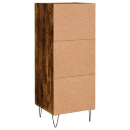 Berkfield Home Sideboard Smoked Oak 34.5x34x90 cm Engineered Wood in Brown - thumbnail 8