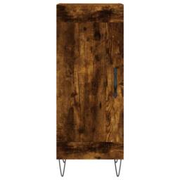 Berkfield Home Sideboard Smoked Oak 34.5x34x90 cm Engineered Wood in Brown - thumbnail 5