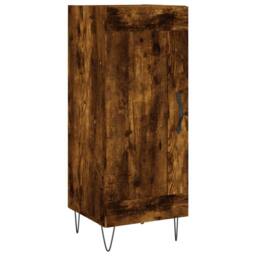 Berkfield Home Sideboard Smoked Oak 34.5x34x90 cm Engineered Wood in Brown - thumbnail 3