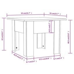 Berkfield Home Modern Coffee Table Concrete Grey 55x55x42 cm Engineered Wood - Size: 55 x 55 x 42 cm - thumbnail 6