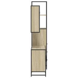 Berkfield Home Durable 3 Piece Bathroom Furniture Set Sonoma Oak Engineered Wood in Light Brown - thumbnail 6