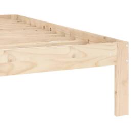 Berkfield Home Beautiful Bed Frame Solid Wood Pine 140x200 cm in Natural - thumbnail 6