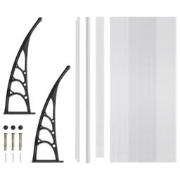 EONLION Canopy Awning Back Front Window - 120X80CM Black - Size: 120 - thumbnail 5