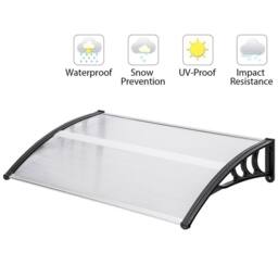 EONLION Canopy Awning Back Front Window - 120X80CM Black - Size: 120 - thumbnail 2