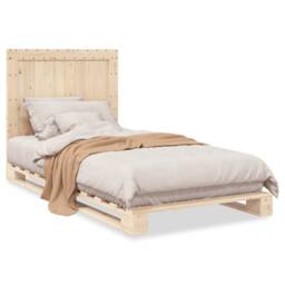 Berkfield Home Beautiful Bed Frame without Mattress with Headboard 100x200 cm So in Light Oak - thumbnail 3