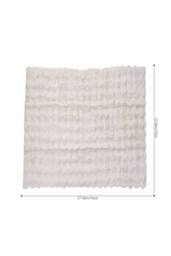 Living and Home Sleek Textured Plush Sofa Cover in Cream - Size: 70 cm x 70 cm - thumbnail 8
