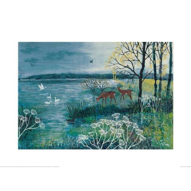 Jo Grundy The Enchanted Lake Print 60cm x 80cm x 0.21cm in Light Blue - Size: 60 cm x 80 cm x 0.21 cm - image 1