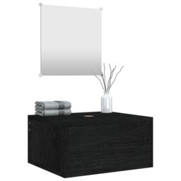 Berkfield Home 2 Piece Bathroom Furniture Set Black Engineered Wood - thumbnail 3