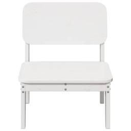 Berkfield Home Garden Chair White 60x52.5x72 cm Solid Wood Pine - thumbnail 3