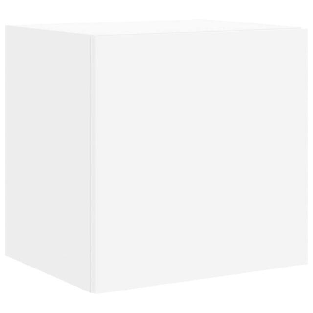 Berkfield Home TV Wall Cabinet with LED Lights White 40.5x35x40 cm - image 1