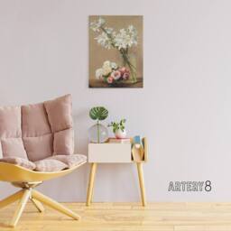 "Artery8 Still Life Roses & Lilies Latour Canvas Wall Art Print - Size: W18"" x H24""" - thumbnail 3