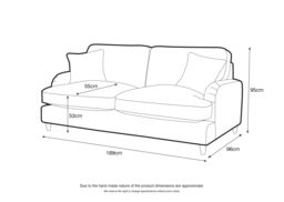 The Great Sofa Company Orla 3 Seater Sofa Manhattan Navy in Charcoal - thumbnail 5