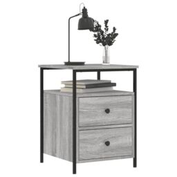 Berkfield Home Bedside Cabinets 2 pcs Grey Sonoma 44x45x60 cm Engineered Wood - Size: 44 x 45 x 60 cm - thumbnail 3
