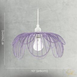 Happy Homewares Mate Lilac Metal Wire Overlapping Petal Ceiling Pendant Light Shade - thumbnail 7