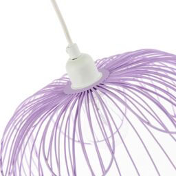 Happy Homewares Mate Lilac Metal Wire Overlapping Petal Ceiling Pendant Light Shade - thumbnail 4