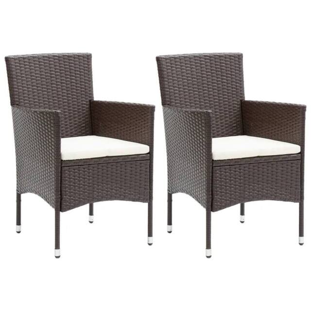 Berkfield Home Elegant 3 Piece Garden Dining Set Poly Rattan & Tempered Glass Brown - image 1