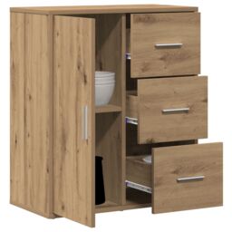Berkfield Home Sideboard Artisan oak 60 x 31 x 70 cm Engineered wood in Brown - thumbnail 3