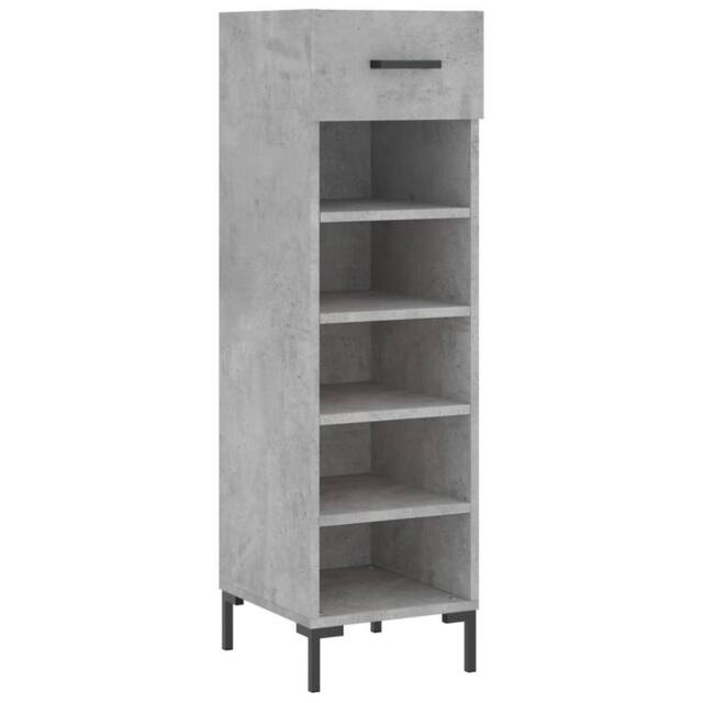 Berkfield Home Shoe Cabinet Concrete Grey 30x35x105 cm Engineered Wood - Size: 30 x 35 x 105 cm - image 1