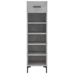 Berkfield Home Shoe Cabinet Concrete Grey 30x35x105 cm Engineered Wood - Size: 30 x 35 x 105 cm - thumbnail 6