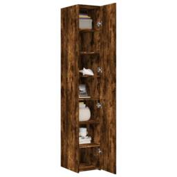 Berkfield Home Highboard Smoked Oak 30x42.5x185 cm Engineered Wood in Brown - thumbnail 3