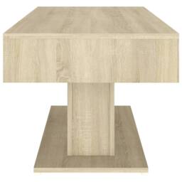 Berkfield Home Durable Coffee Table Sonoma Oak 96x50x45 cm Engineered Wood in Light Brown - Size: 96 x 50 x 45 cm - thumbnail 5