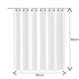 Showerdrape Bouquet White Floral Shower Curtain - thumbnail 2