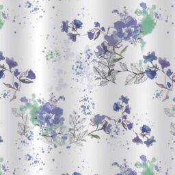 Showerdrape Bouquet White Floral Shower Curtain - thumbnail 3