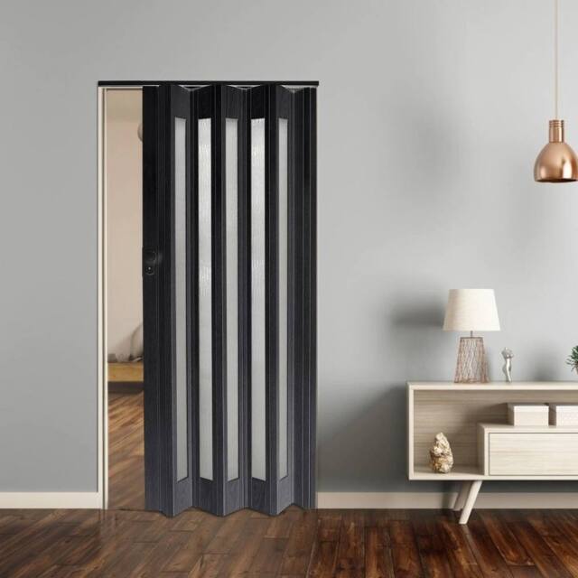EONLION 81 x 203cm 10mm Sliding Doors Room Divider Panel in Black - Size: 500mm - image 1