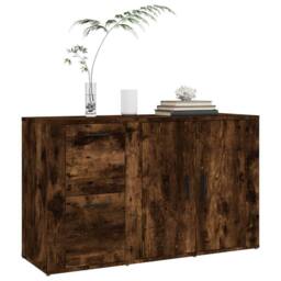 Berkfield Home Sideboard Smoked Oak 100x33x59.5 cm Engineered Wood in Brown - thumbnail 4