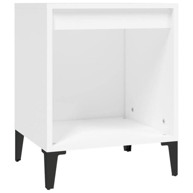 Berkfield Home Bedside Cabinet White 40x35x50 cm - Size: 40 x 35 x 50 cm - image 1