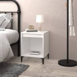 Berkfield Home Bedside Cabinet White 40x35x50 cm - Size: 40 x 35 x 50 cm - thumbnail 3